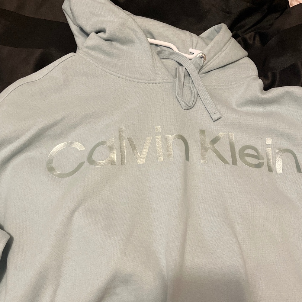 Green Calvin Klein hoodie size medium